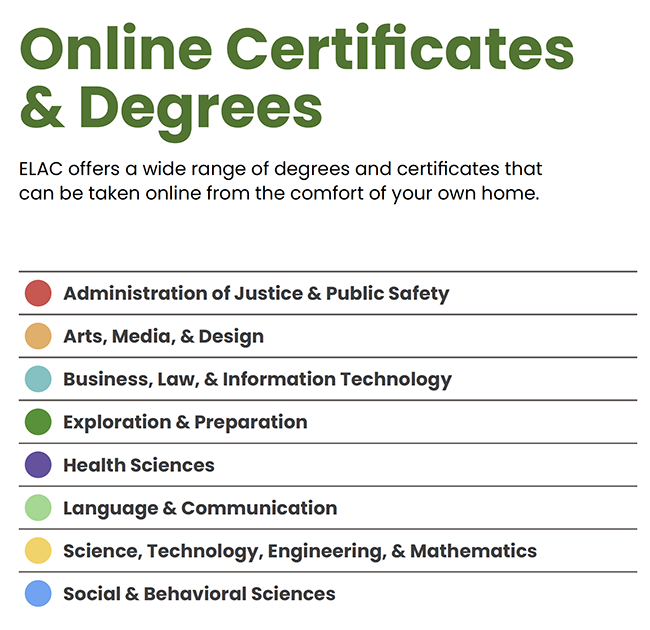 Online Degrees and Certificates