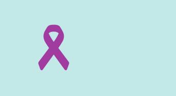 Illustration of a purple ribbon.