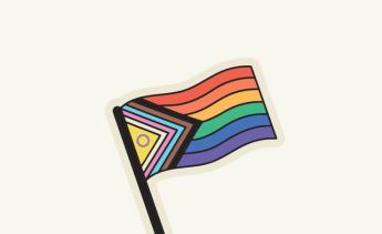 Illustration of pride flag.