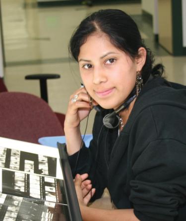 Female Student Taking Photography