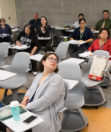 Groups of Senior Students in a Classroom