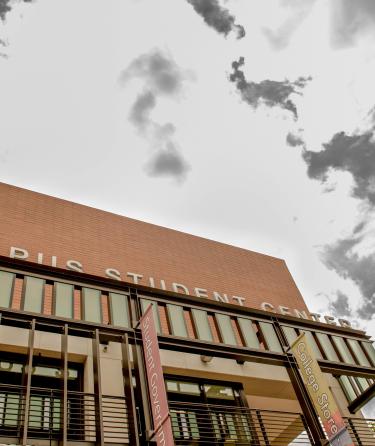 Campus Student Center and Clouds