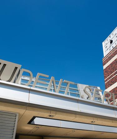 Student Services Building and Clock