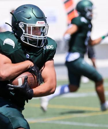 football player running with the ball