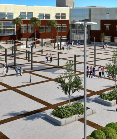 Southeast Campus Courtyard rendering