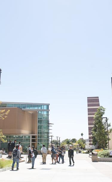 Students at ELAC college Campus