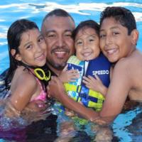 Photo of Juan Sandoval with His Children