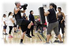 Image of Students During Cardio Kickboxing Class