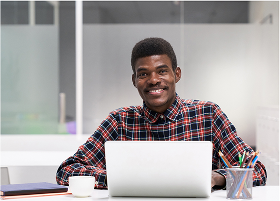 Student with a Laptop