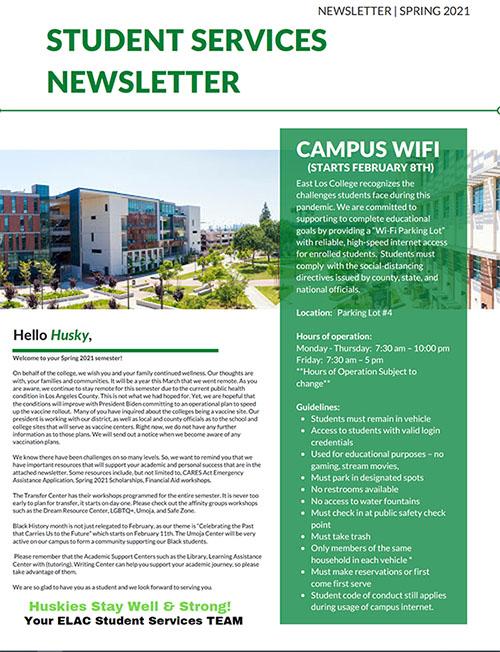 Student Service Newsletter 2021
