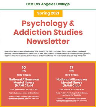Psychology and Addiction Studies Newsletter Banner