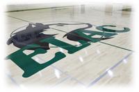 Image of ELAC Logo on Backetball Court