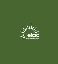 ELAC White Logo Background Green