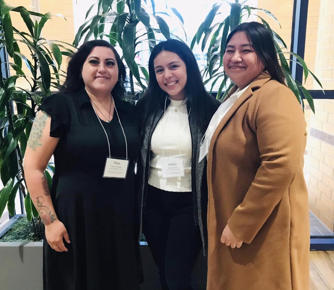Left to Right: ELAC students Ruby Pichardo, Kaitlyn Garcia, and Perla Valencia