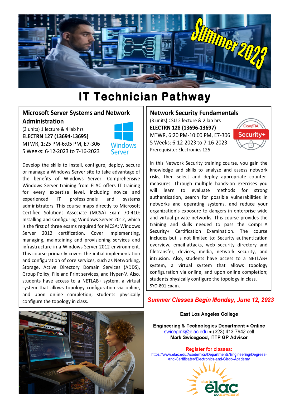 Flyer of the summer 2023 Security and Active Directory