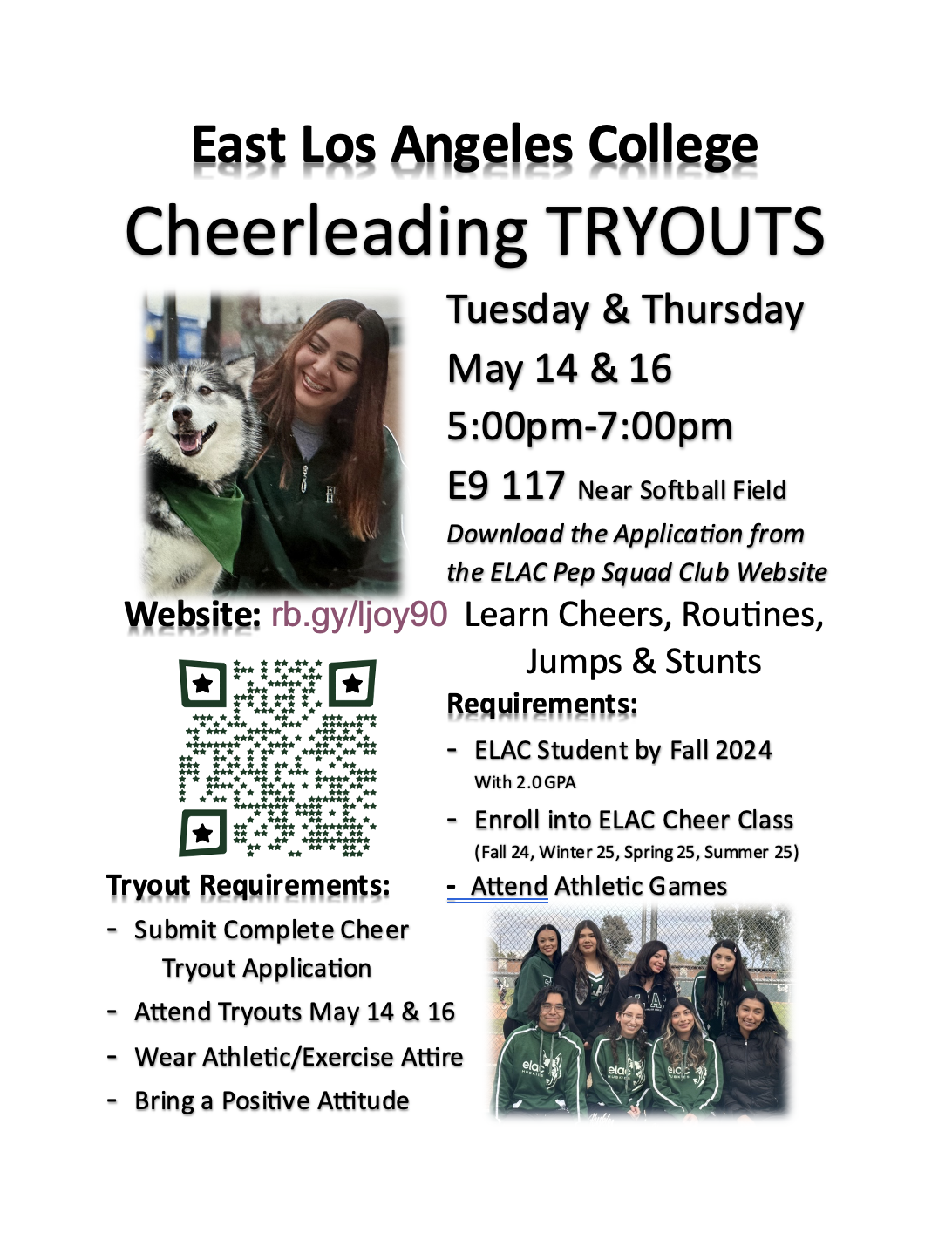 cheer tryout flyer