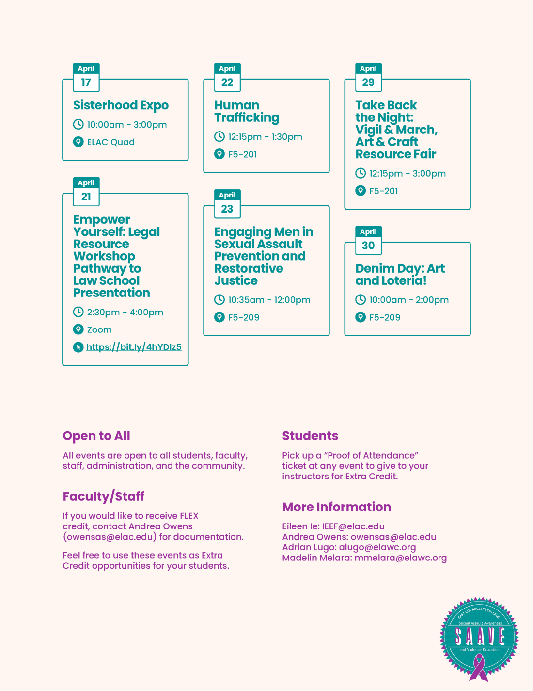 ELAC SAAVE Sexual Assault Awareness Month 2025 Events_Page_2