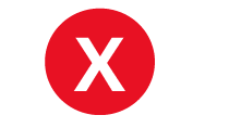 OneDrive Red Circle with White X Icon