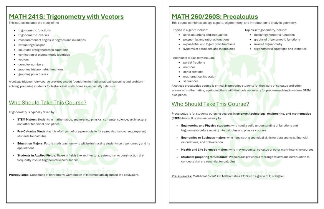 1 STEM math classes