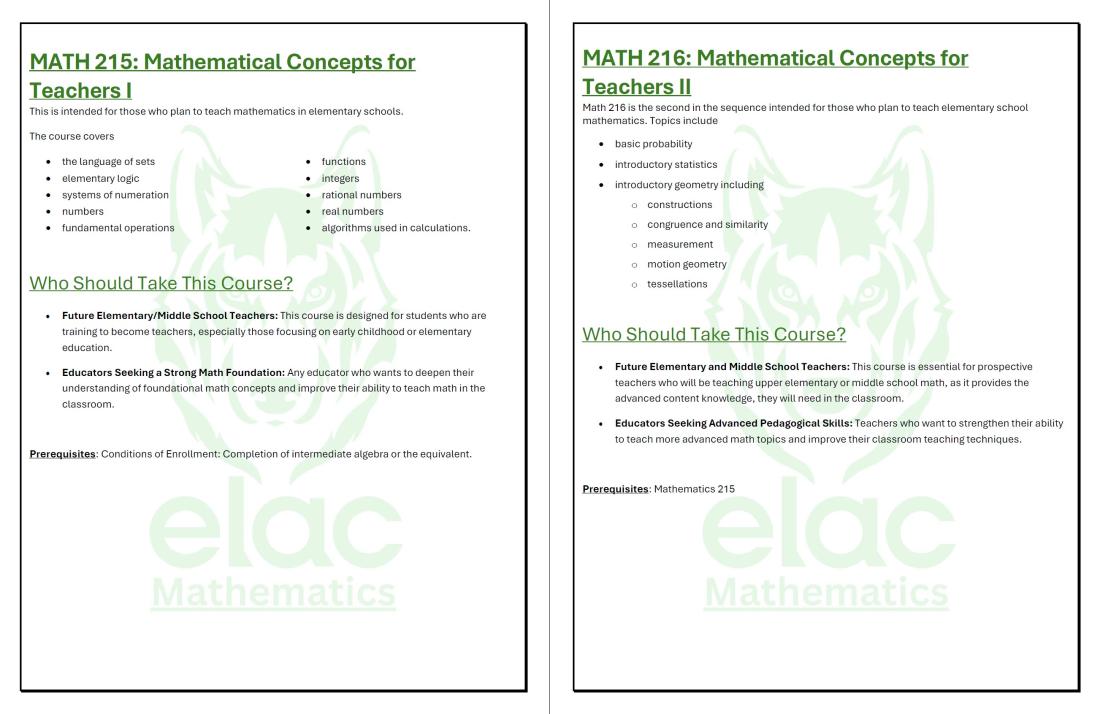 1-non STEM math classes