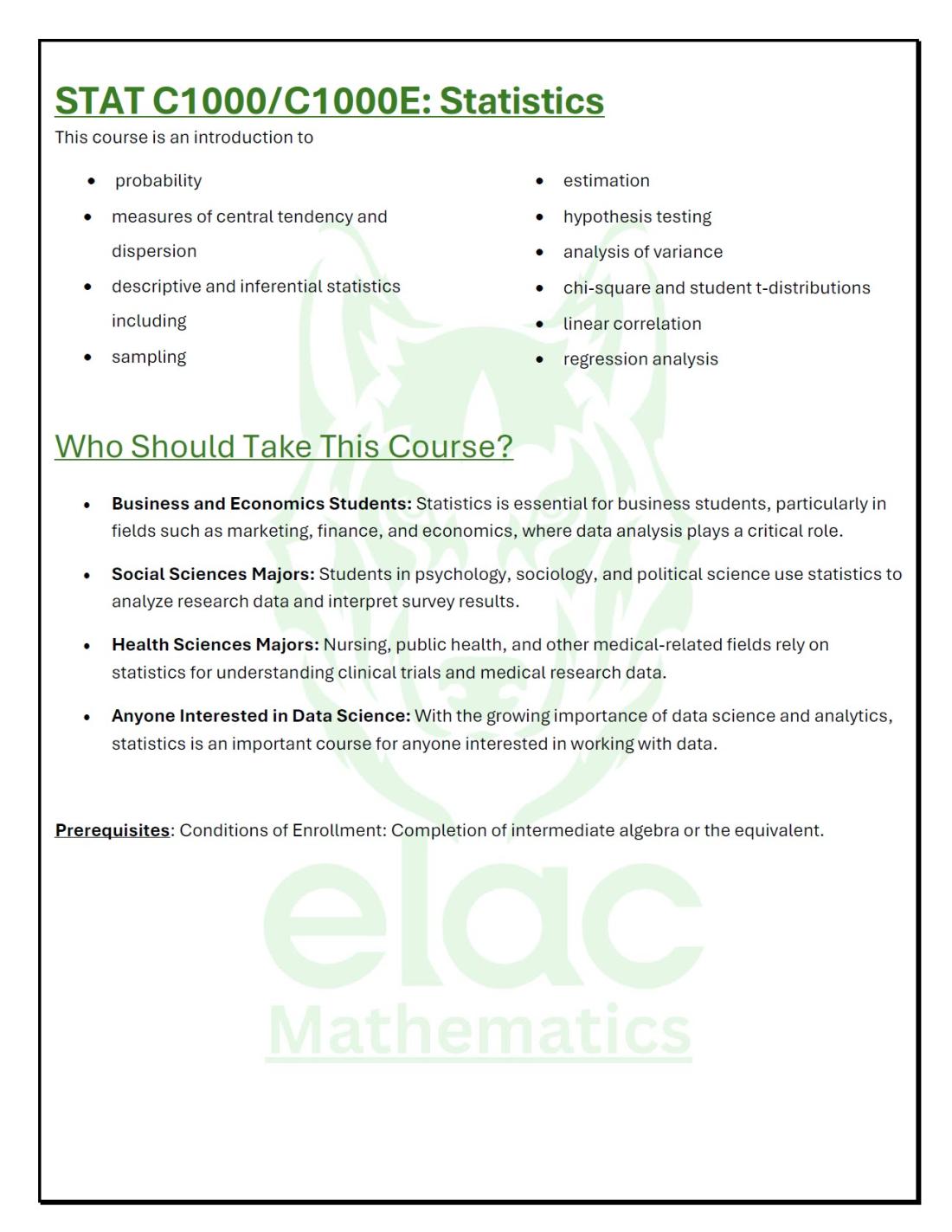 4 non STEM math classes
