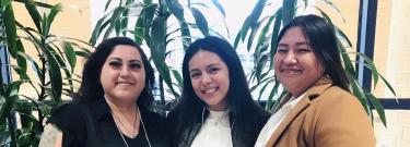 Left to Right: ELAC students Ruby Pichardo, Kaitlyn Garcia, and Perla Valencia