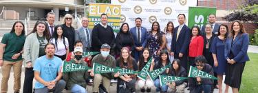 MUSD Dual Enrollment Press Conference photo of ELAC and MUSD Leadership and Dual Enrollment students.