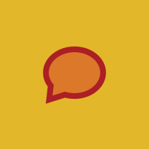 Chat bubble icon.