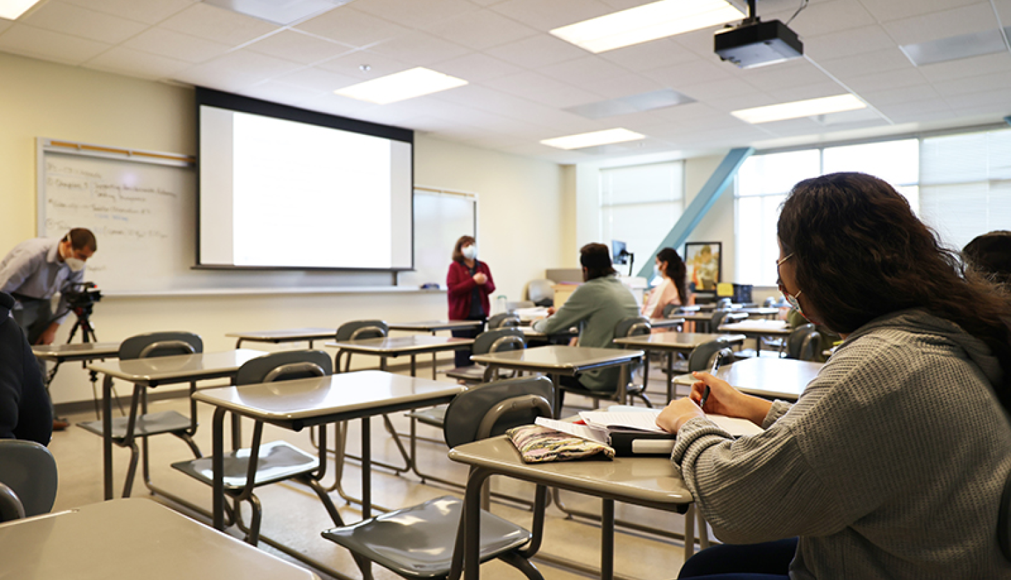 Students Listening to a Presentation