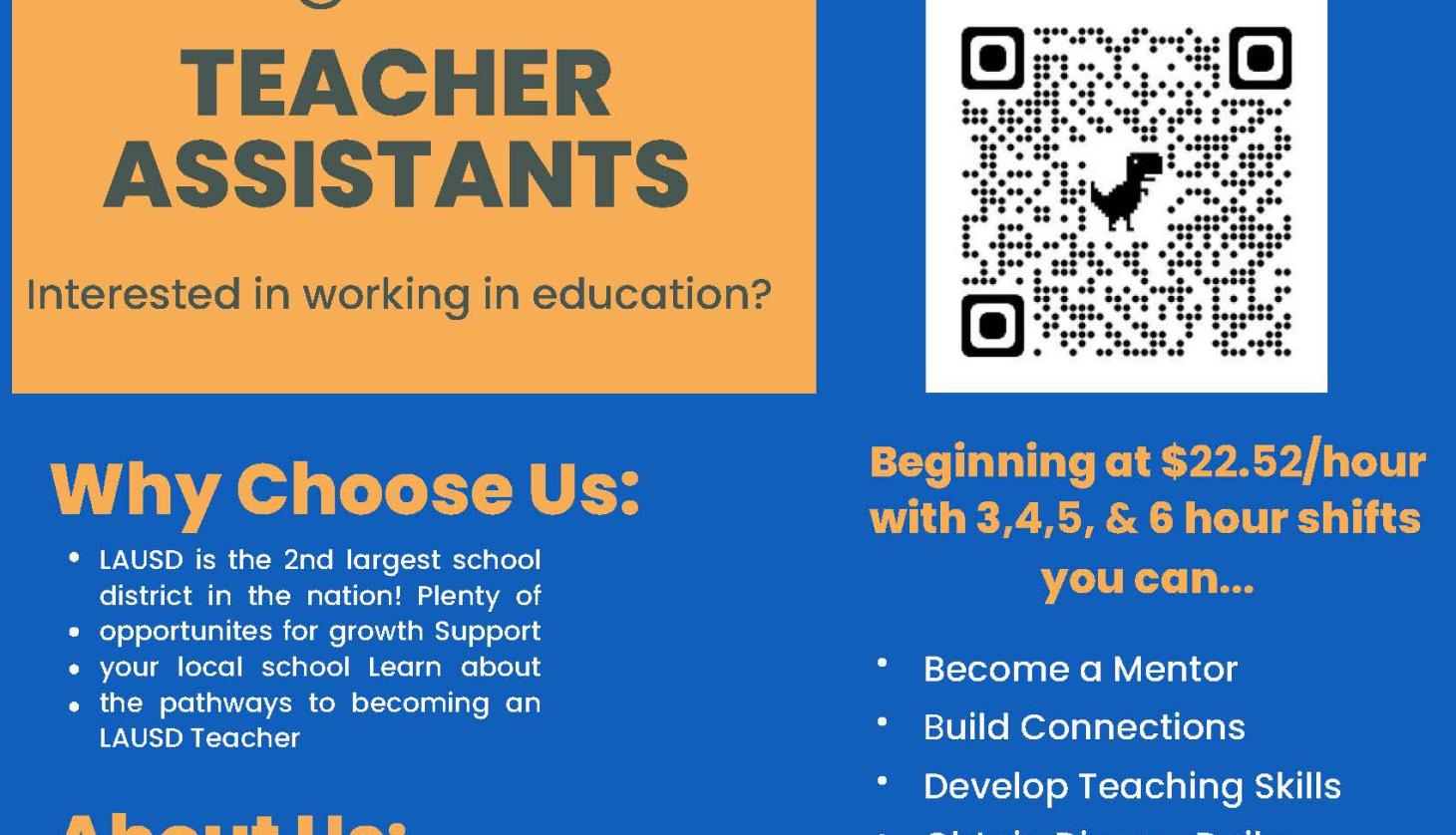 Flyer for Teacher Assistance at LAUSD