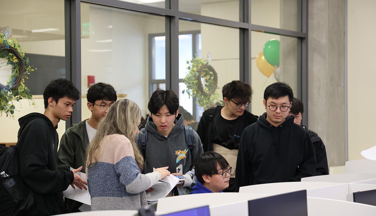 Faculty showing students information.